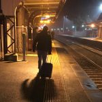 Pictured is Platform 1 at Kyneton Railway Station in the early morning. The location of where the man jumped onto tracks to climb up on Platform 2 is in the immediate foreground.